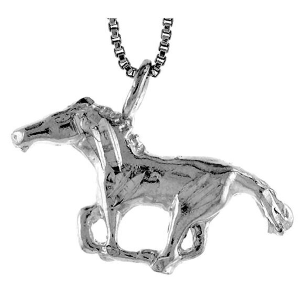 New Sterling Silver Horse Pendant, 1/2 inch Tall